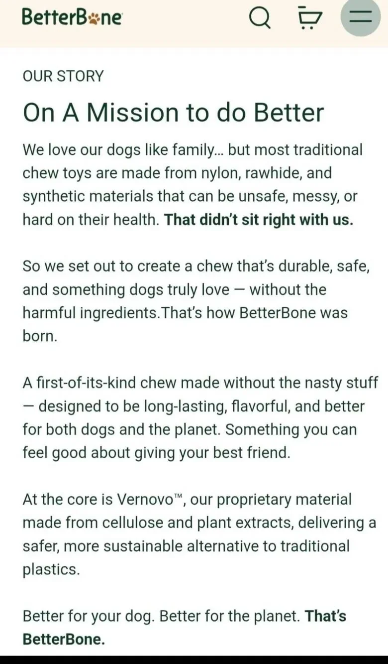 6pk NIB BetterBone Mini Size Soft Beef Flavor Dog Chews Treats Toys